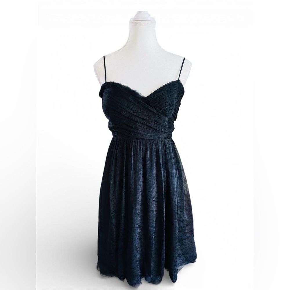 BCBGeneration Black Pleated Bodice Cocktail Dress Size 8